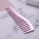 Electroplating Hairdressing Comb Hair Brush Large Wide Tooth Combs (Pink) Newly
