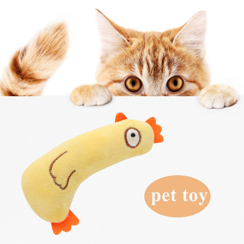 Plush Dog Toys Animal Cats Chew Bite Pet Sound Interactive Toys (Chicken) Newly