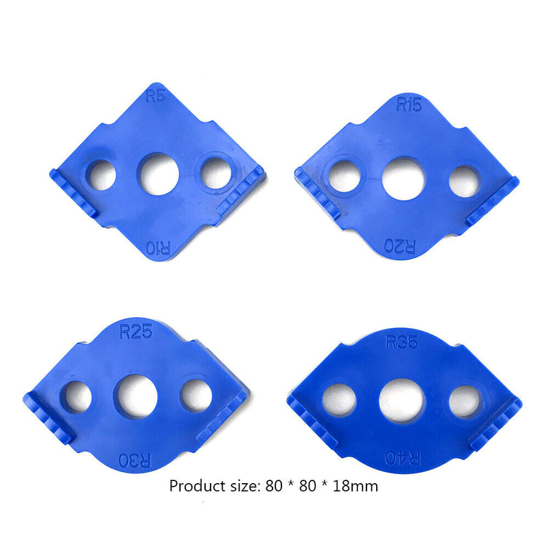 #A 4pcs/Set Woodworking Trimming Radius Corners Cutter Engraving Machine Fixture