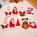 Decor Snowman Santa Claus Xmas Hat Xmas ornament Christmas Tableware Holder Bag