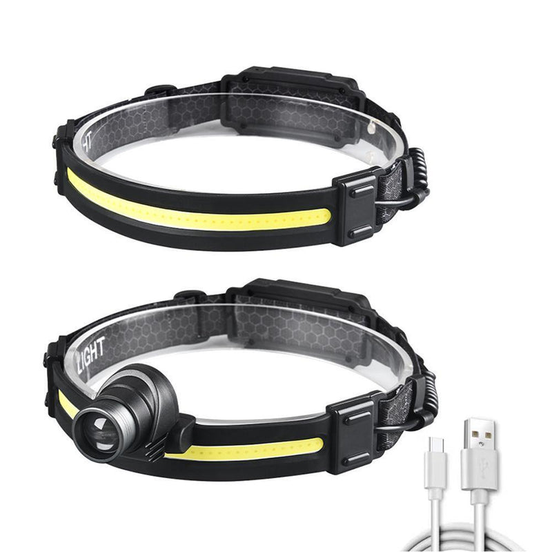 Hands-free Head Lamps Ip68 Waterproof Headlights Smart Sensing for Night (A)