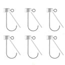 6pcs/Lot Mushroom Head Bass Fishing Hooks for Soft Bait Stainless Steel Hook