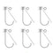 6pcs/Lot Mushroom Head Bass Fishing Hooks for Soft Bait Stainless Steel Hook