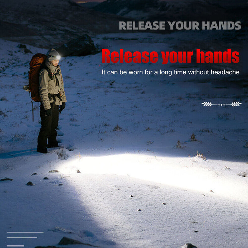 XPE LED Headlamp Wave Induction 500lm Waterproof Camping Headlight Red Newly