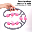Yoga Massage Roller 8 Wheels Trigger Point for Arm Leg Neck Muscle (Purple)