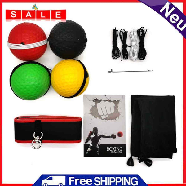 Boxing Reflex Speed Ball Agility Training Reaction w/ Headband Elastic Rope Set