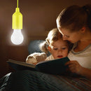 LED Hanging Light Bulb Battery Powered Colorful Pull Cord Bulbs (Yellow) Newly