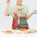 Kitchen Linen Apron Books Print Home Restaurant Cooking Baking Cleaning Bib