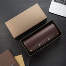 Portable 3 Slots Watch Storage Case Retro Watches Box Holder Stand (Brown) Newly