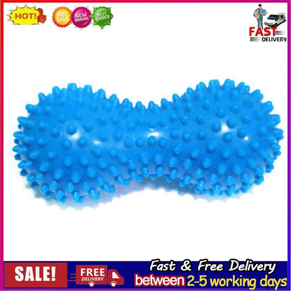 Peanut Shape Massage Fitness Ball Stress Relax Body Spiky Massager (Blue)