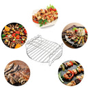 Double-layers Cooking Rack Stainless Steel Barbecue Tray Air Fryer Accessory