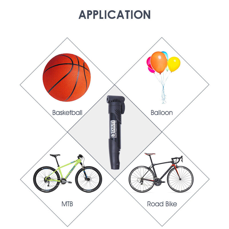 DUUTI Cycling Air Tube Pump MTB Bike Basketball Ball Tire Inflator (Black) Newly
