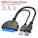 SATA to USB 3.0 2.5/3.5 inches HDD SSD Hard Drive Converters Adapters Line V8W9