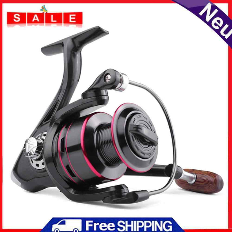 Metal Spinning Fishing Reel 8kg 12BBs Wooden Handle Line Spool Lure Fish Wheel