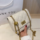 Casual Lattice Pattern Women Messenger Bags Chain Small Square Shoulder Pouch