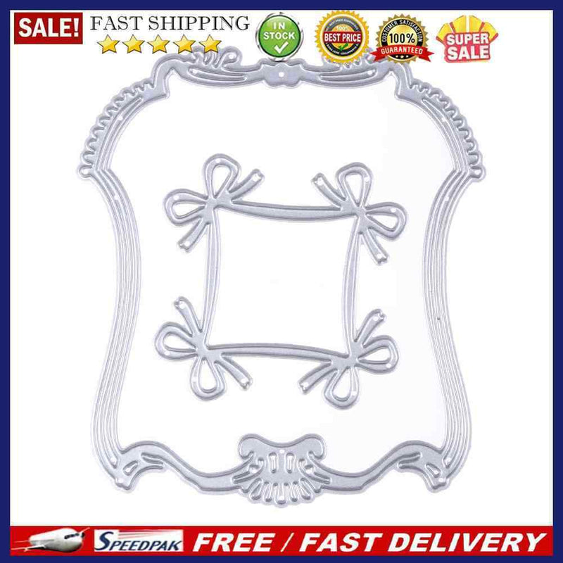 1 Set Bowknot Lace Pattern Emboss Cutting Dies Stencil for Scrapbooking DIY