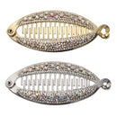 Women Fashion Headwear Crystal Hair Clip Banana Clip Ponytail Hairpin