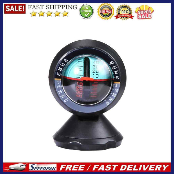 Car Inclinometer Level Tilt Gauge Indicator Slope Meter Gradient Balancer