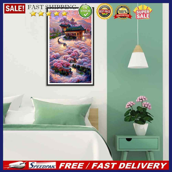 Chateau Montrose 5D DIY Diamond Painting Kits Full Round Drill Wall Decor Crafts