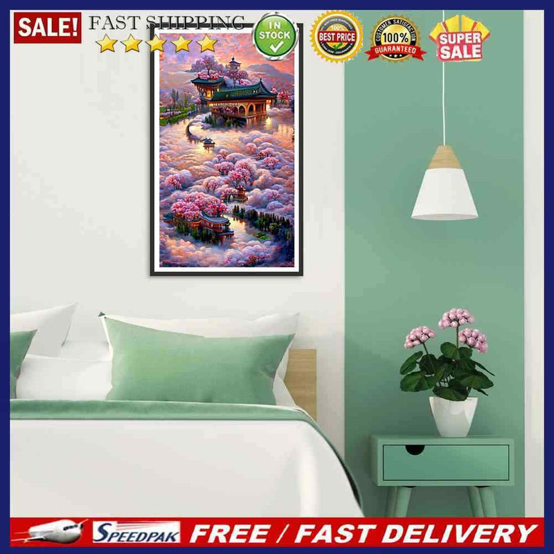 Chateau Montrose 5D DIY Diamond Painting Kits Full Round Drill Wall Decor Crafts