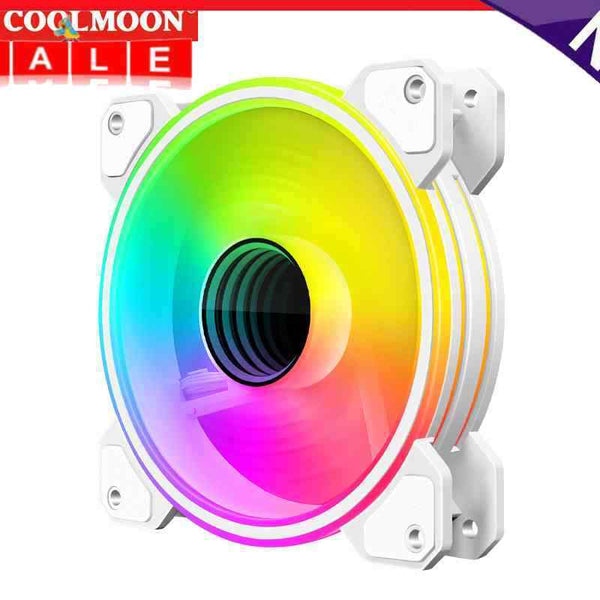 COOLMOON Silent 4Pin PWM 5V 3Pin ARGB Aura Sync PC Computer Case Cooler Radiator