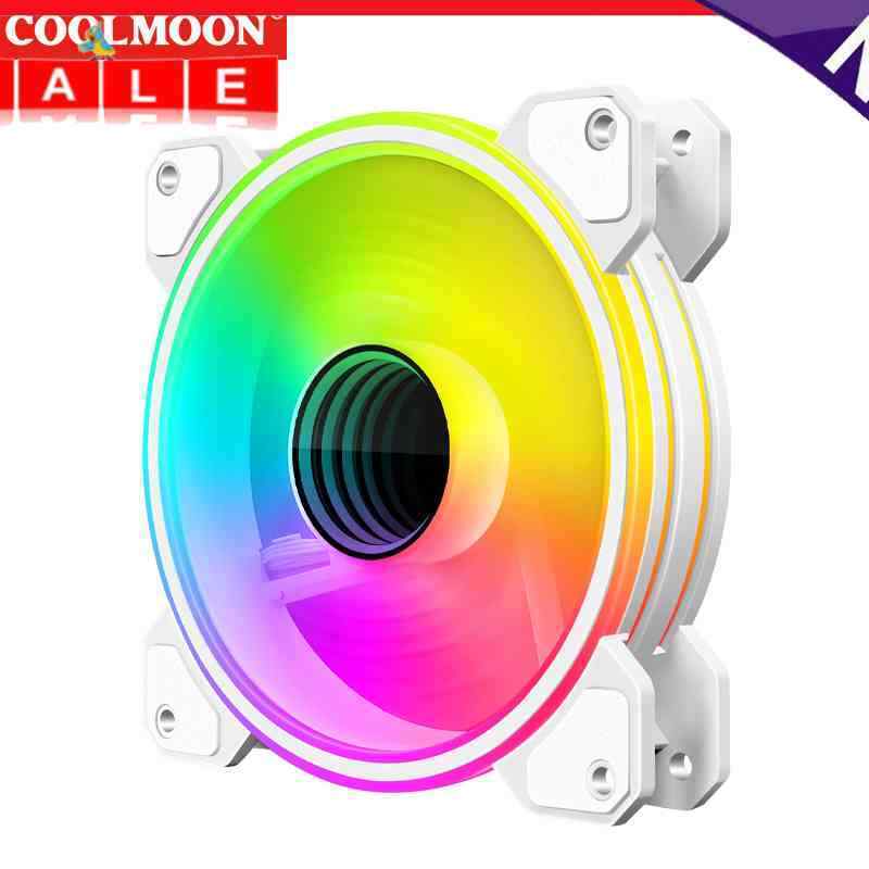COOLMOON Silent 4Pin PWM 5V 3Pin ARGB Aura Sync PC Computer Case Cooler Radiator