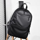 Large Men Backpack Waterproof Business School Laptop Casual Bagpack (Black)