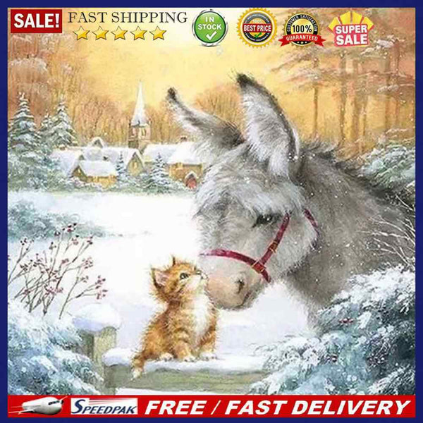Diamond Painting 5D Full Round Drill Mosaic DIY Donkey Kit Bedroom Decoration