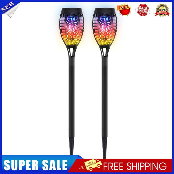 12LED Solar Flame Torch Flickering Lights Garden Lawn Path Decor (2pcs)