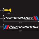 2pcs Car Stickers M Performance Limited Edition Side Door Decals (White) Newly