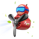 Cartoon Pilot Air Freshener Refillable Perfume Clip Deodorizing Auto Accessories