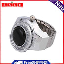 Occitop Charm Electronic Quartz Agate Round Elastic Fingerring Watch Women's Sc
