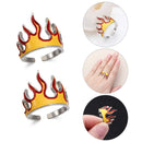 Fashion Accessories Male Birthday Gifts Gothic Punk Biker Flame Opening Rings