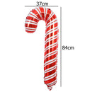 Christmas Canes Walking Stick Scepter Ornament Aluminum Film Christmas Crutch