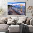 Beach Sunset Oil Paint By Numbers Kit DIY Acrylic Painting on Canvas Crafts