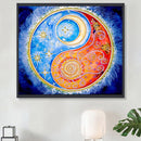 Partial Special Shape Drill Diamond Painting sun and moon Rhinestone Draw