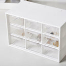 Dustproof Storage Box 9 Grids Desktop Transparent Household Drawer Storage Box