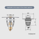 Sink Drain Stopper with Hair Catcher Bounce Drain Plug Filter Sink Drain Plug