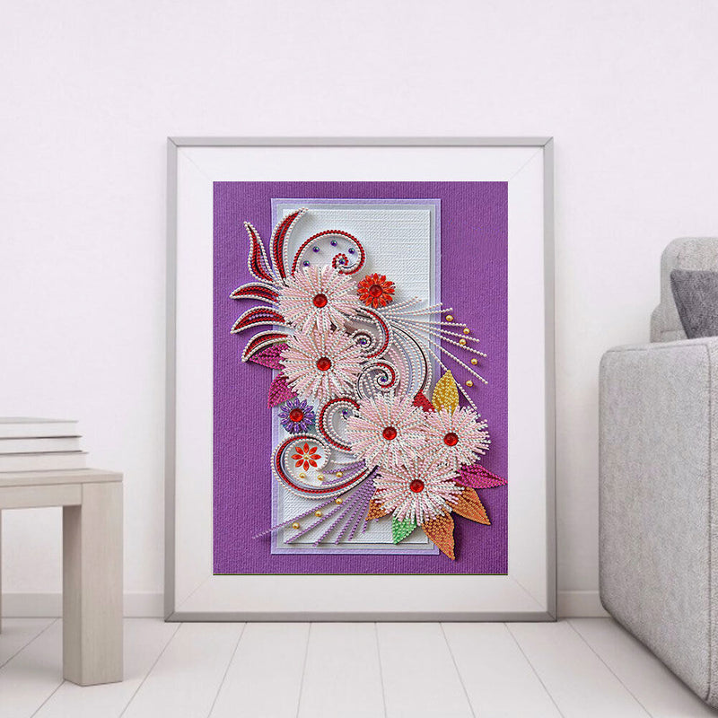 flower 5D DIY Partial Special Shape Drill Diamond Painting Newly