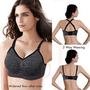 Pregnant Women Pad Feeding Bra Nursing Front Closure Clothes (XXL Black) Newly
