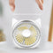Portable USB Table Fan 360 Rotation Mini Desk Summer Cooling Fan (White)