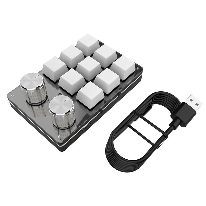 #A 9 Key + 2 Knob Macro Custom Keyboard Knob Programmable Hotswap Mechanical Key