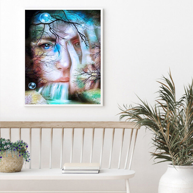 Waterfall Girl Oil Paint By Numbers Kits DIY Craft Coloring Drawing Home De