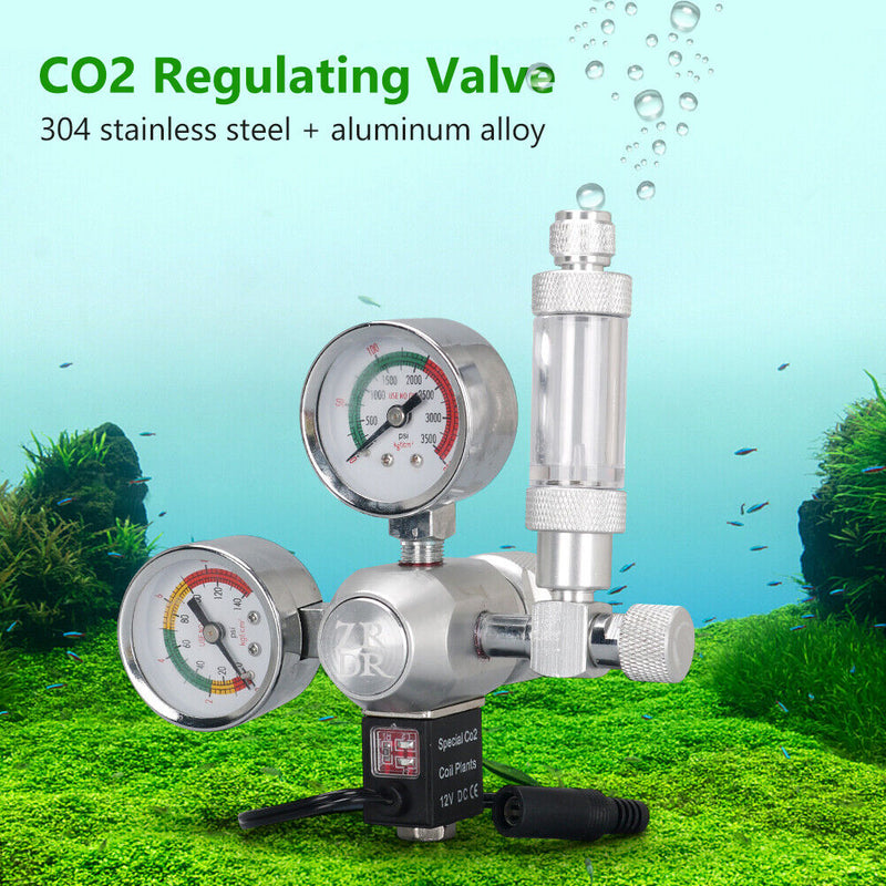 #A Fish Tank CO2 Regulator Adjustable CO2 Control System Pressure Reducing Valve