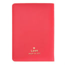 Simple Travel Passport Cover PU Multifunction Tickets Card Holder Case (Red)
