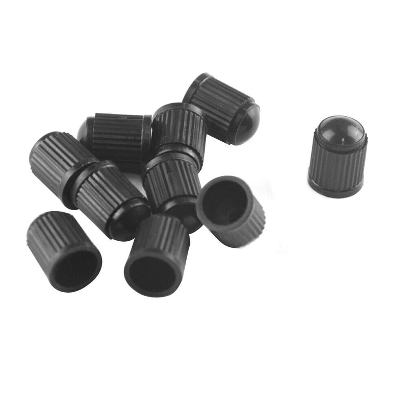 10pcs Car Bicycle Tire Valve Caps Plastic Valve Stem Dust Caps with Seal Ri
