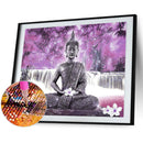 Buddha Statue Stone Pier Diamond Painting Kits Full Round Drill 40x30cm (1)