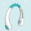 Bladeless Sports Personal Air Cooling Summer Kids Hanging Neck Fan (White)