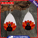 Thanksgiving PU Turkey Earrings Hanging Pendants Drop Dangle Earring for Women