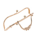 20.5cm Purse Frame Clutch Bag Clasp with Handle DIY Accessories(golden)